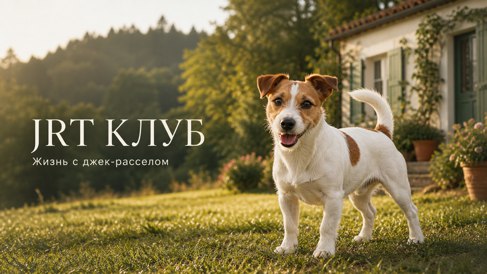Джек-рассел-терьер на прогулке